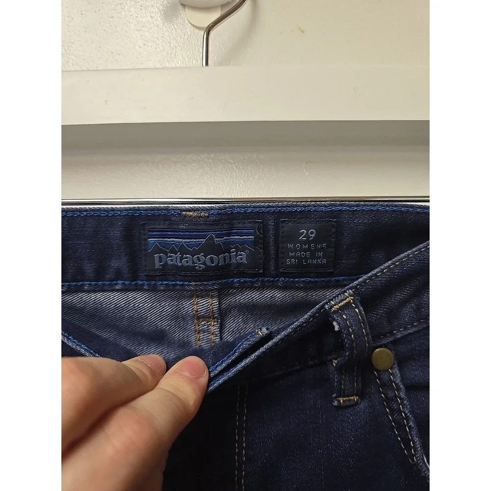 Patagonia‎ Boyfriend Jeans Womens 29 Organic Cotton Dark Wash Denim Straight